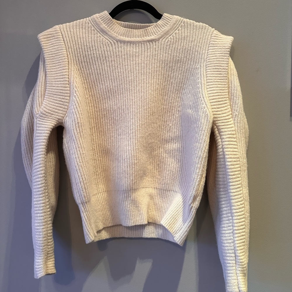 Cream white beautiful structured sweater